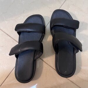 Black Slide Sandals
